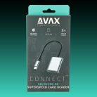 AVAX AD600 CONNECT+ USB-C 3.2 kártyaolvasó - SD/MICRO SD