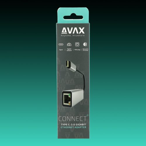 AVAX AD604 CONNECT+ USB-C 3.0 - Gigabit Ethernet adapter, alumínium