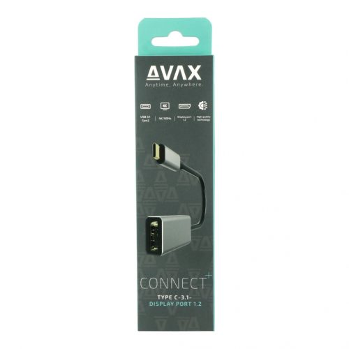 AVAX AD605 CONNECT+ USB-C 3.1 - DisplayPort 1.2 átalakító