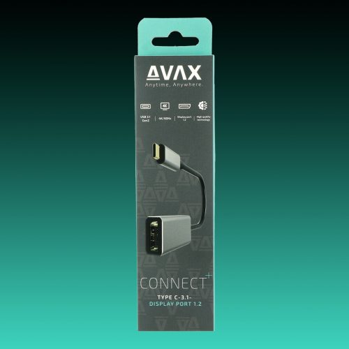 AVAX AD605 CONNECT+ USB-C 3.1 - DisplayPort 1.2 átalakító