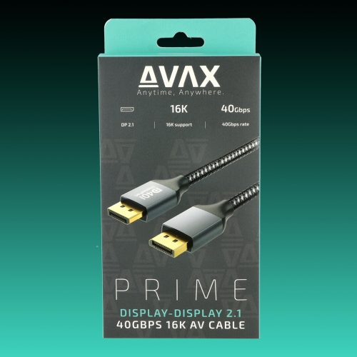 AVAX AV901 PRIME DisplayPort - DisplayPort 2.1 AV kábel 40Gbps 16K/60Hz, 2 méter