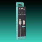 AVAX CB123W PURE USB A - USB-C kábel 2.1A, 2m fehér