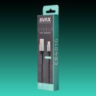 AVAX CB401G STEELY USB A - Lightning gyorstöltő kábel 20W, sodorszálas, 3A, 1.5m acélszürke