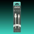 AVAX CB620 CREAMY+ USB A - USB-C gyorstöltő kábel  2.4A, 1.5m fehér-roséarany