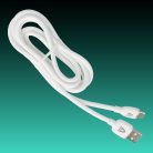 AVAX CB621 CREAMY+ USB A - USB-C gyorstöltő kábel  2.4A, 1.5m fehér-ezüst