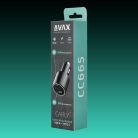 AVAX CC665B CARLY+ 83W Autós töltő USB-C (PD3.1) + USB A, fekete