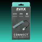 AVAX HB600 CONNECT+ USB 3.0 HUB elosztó - 4xUSB 3.0