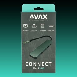   AVAX HB611 CONNECT+ 5in1 Multi HUB USB-C - HDMI(4k60Hz), USB-C, 2xUSB 3.0, PD 100W