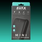 AVAX PB105B MINI 20W 10.000mAh PD/USB-C gyorstöltő powerbank, fekete