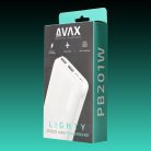 AVAX PB201W LIGHTY 20.000mAh USB-C powerbank, fehér