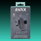 AVAX WH600 Freely+ Vezeték nélküli autós töltő, 15W 